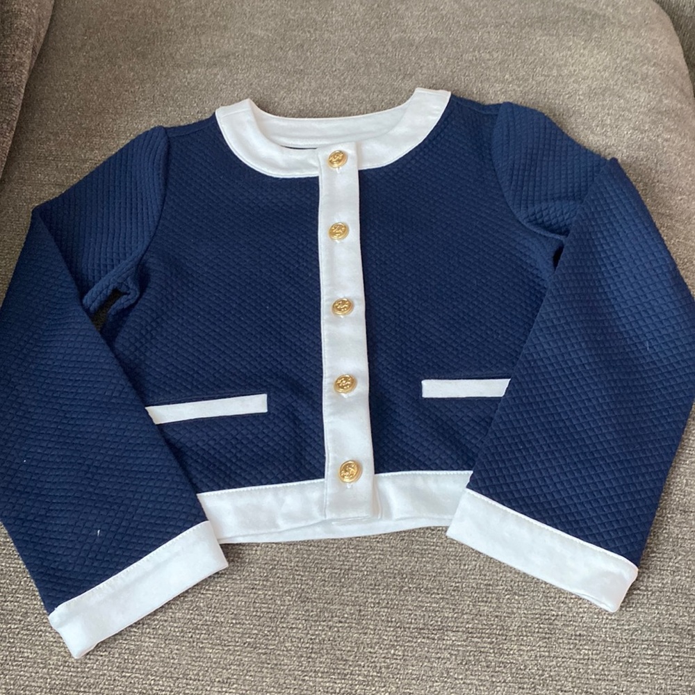 Janie and Jack collection Blue “Chanel” jacket/cardigan NWT size 5-6